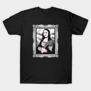 Funny Goth Mona Lisa | Da Vinci Parody T-Shirt